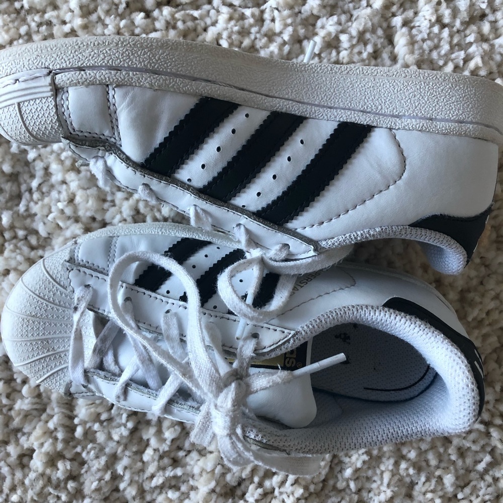 Kids Adidas hard toe sneakers